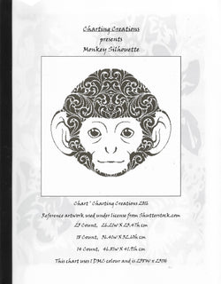 Charting Creations Monkey Silhouette cross stitch pattern