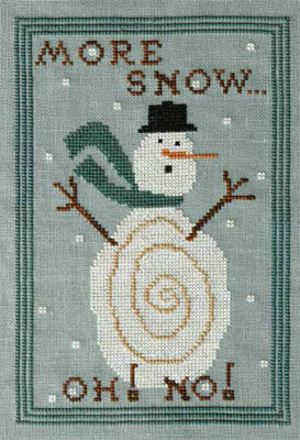 Artful Offerings More Snow! Oh No! snowman cross stitch pattern