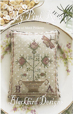 Blackbird Designs My Pink Rose cross stitch pattern