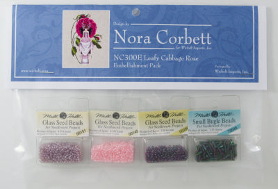 NORA Corbett's Leafy Cabbage Rose NC300 Embellishment Pack