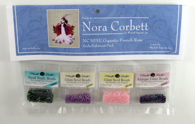 Nora Corbett Gigantic French Rose NC303 Embellishment pack