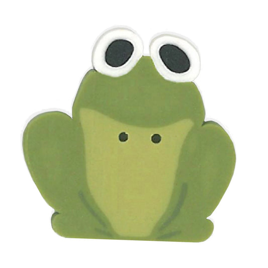 Just Another Button Company Ribbit, NH1113 clay button