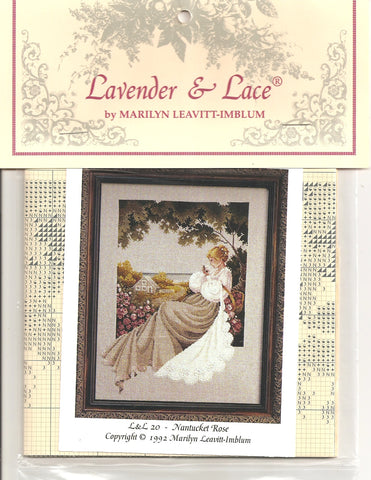 Lavender & Lace Nantucket Rose L&L20 cross stitch pattern