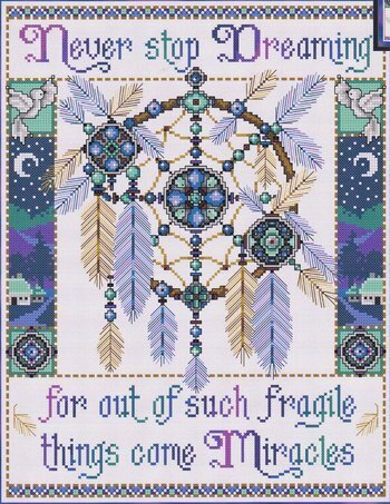 Joan Elliot Never Stop Dreaming JE044 native american cross stitch pattern