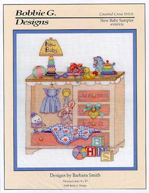 Bobbie G. New Baby Sampler NB03124 cross stitch pattern