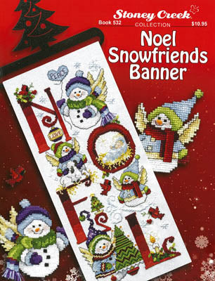 Stoney Creek Noel Snowfriends Banner BK532 cross stitch pattern