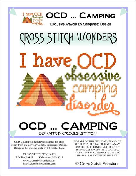 Cross Stitch Wonders Marcia Manning OCD ... Camping Cross stitch pattern