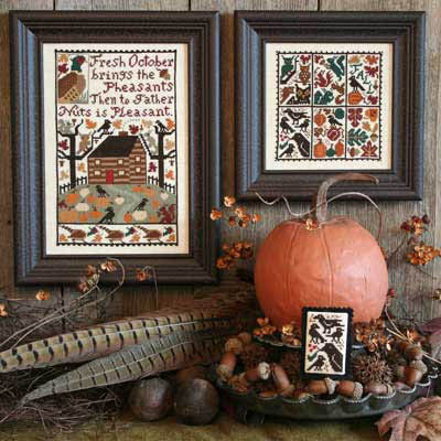 Prairie Schooler October cross stitch pattern