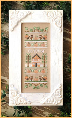 Country Cottage Needleworks Sampler of the Month October cross stitch pattern