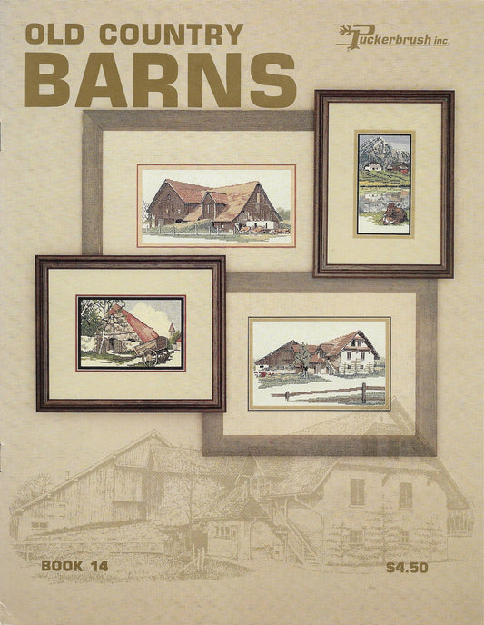 Puckerbrush Old Country Barns 14 cross stitch pattern
