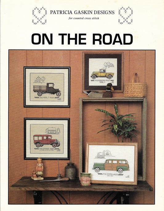 Patricia Gaskin Designs On The Road Antique automobiles cross stitch pattern