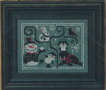 Bent Creek Oodles of Winter snowman cross stitch pattern