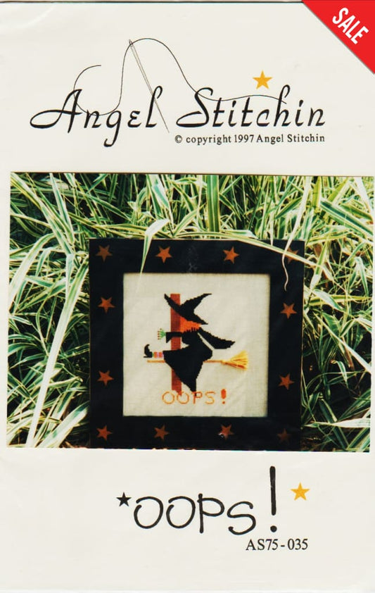 Angel Stitchin Oops! halloween cross stitch pattern
