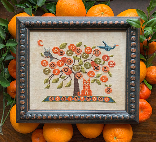 Carriage house Orange Tree Sampler cross stitch pattern