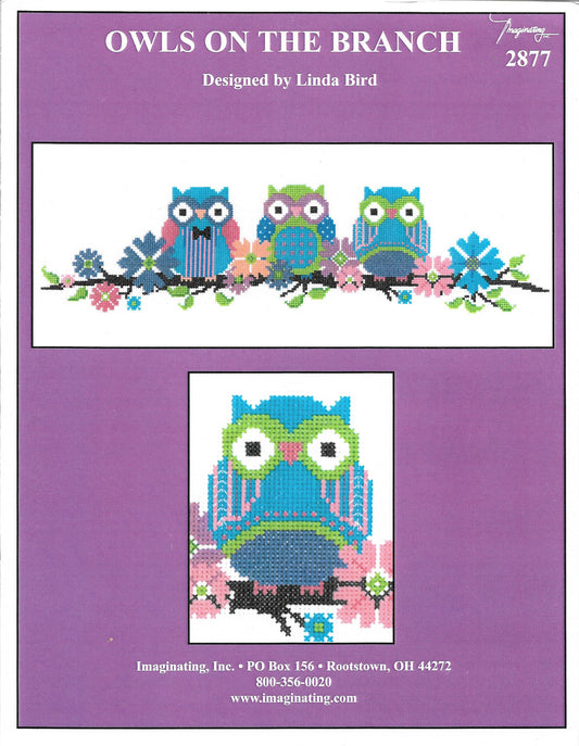 Imaginating Owls On The Branch 2877 cross stitch pattern