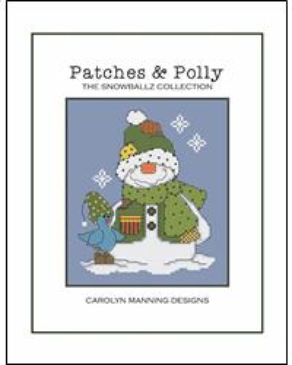 Carolyn Manning Patches & Polly snowman cross stitch pattern
