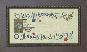 Bent Creek Patriotic Branch cross stitch pattern