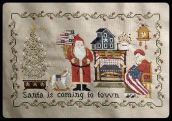 Twin Peak Primitives Patriotic Christmas Eve cross stitch pattern