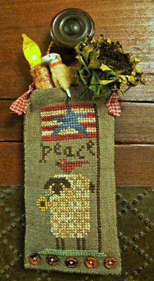 Homespun Elegance Peace To Ewe CS-88 patriotic cross stitch pattern