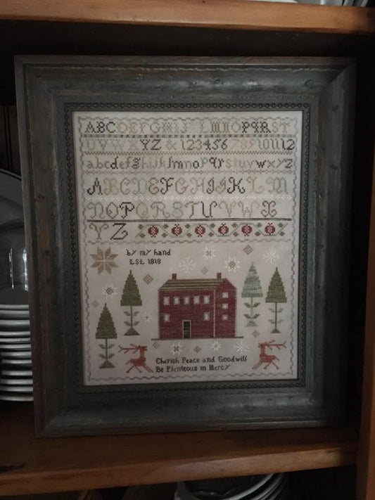 Chessie & Me Peace & Goodwill Sampler cross stitch reproduction pattern