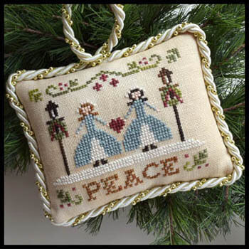 Little House Needleworks Peace (Sampler Tree) christmas ornament cross stitch pattern