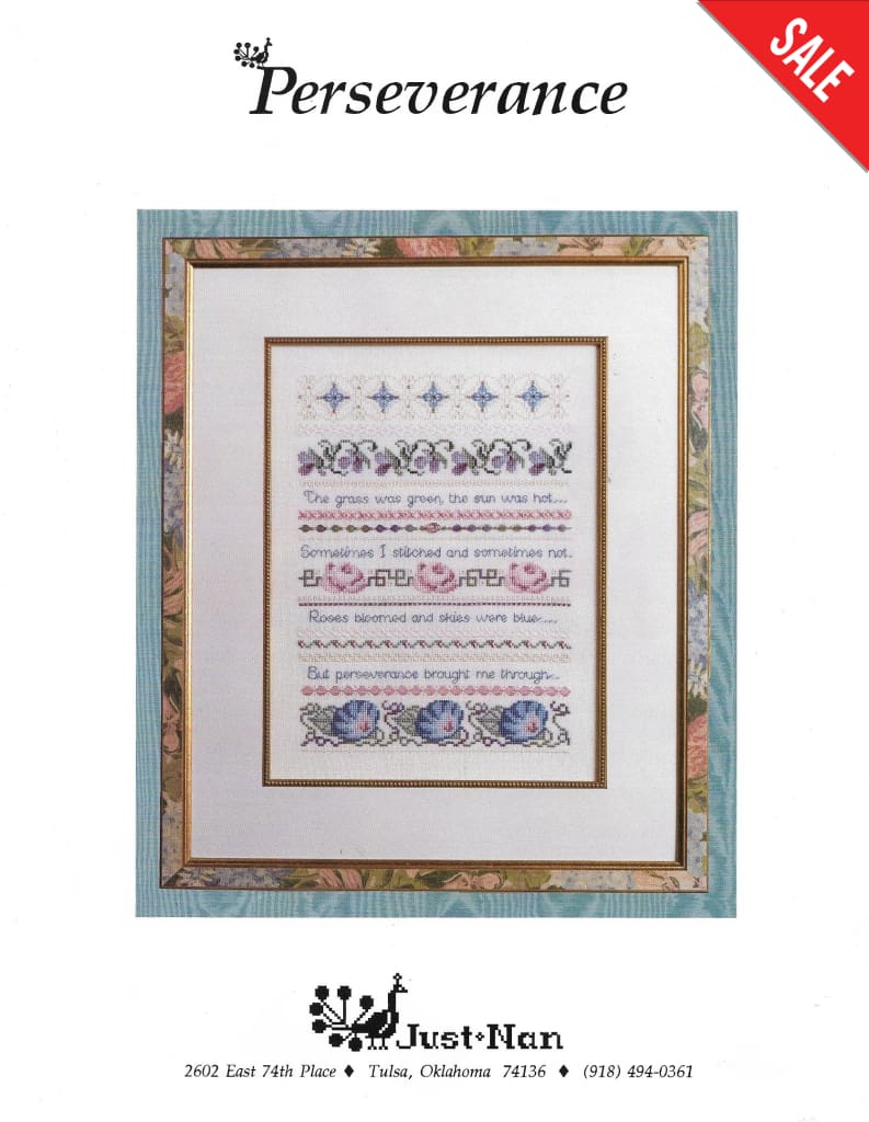 Just Nan Perseverance cross stitch pattern