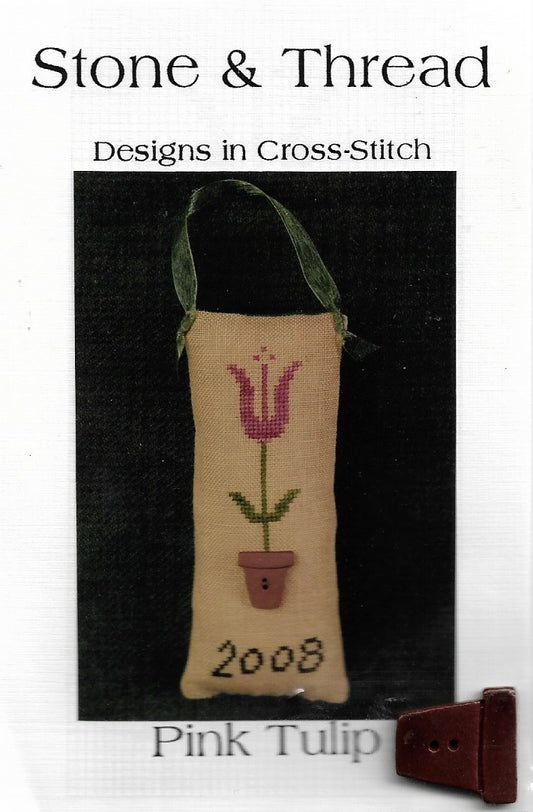 Stone & Thread Pink Tulip cross stitch pattern