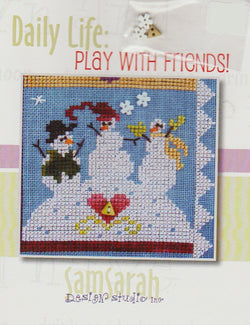 Sam Sarah Play With Friends! P060 cross stitch pattern