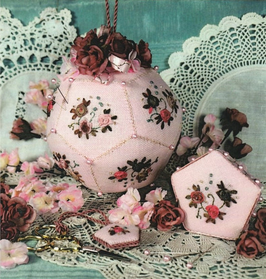 Victoria Sampler Pomander Roses Pincushion 139 cross stitch pattern