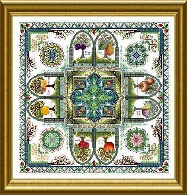 Chatelaine Pomarium CHAT121 mandala cross stitch pattern