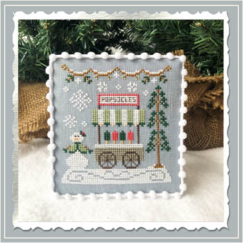 Country Cottage Needleworks Popsicle Cart - Snow Village 6 cross stitch pattern
