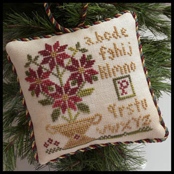 Little House Needleworks Potted Poinsettia LHNTST-08 cross stitch ornament pattern