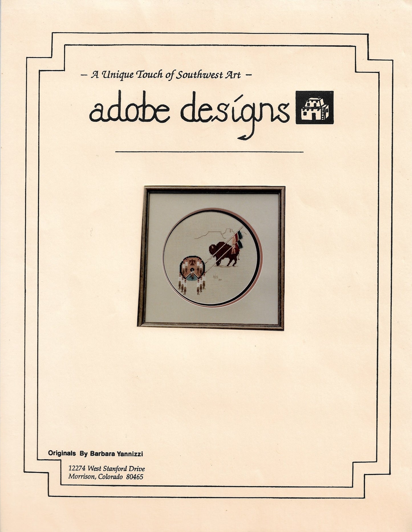 Adobe Designs Praire Spirit native american cross stitch pattern
