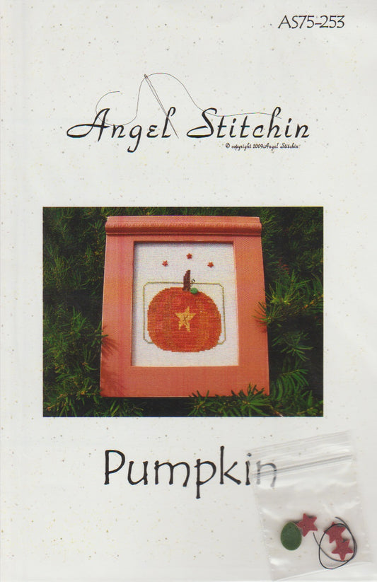 Angel Stitchin Pumpkin AS75-253 cross stitch pattern