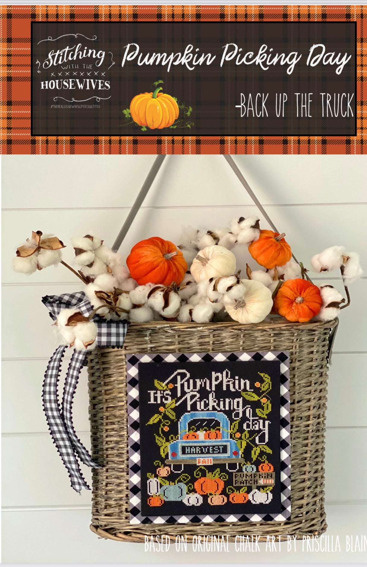 Stitching With The Housewives Pumpkin Picking Day cross stitch pattern