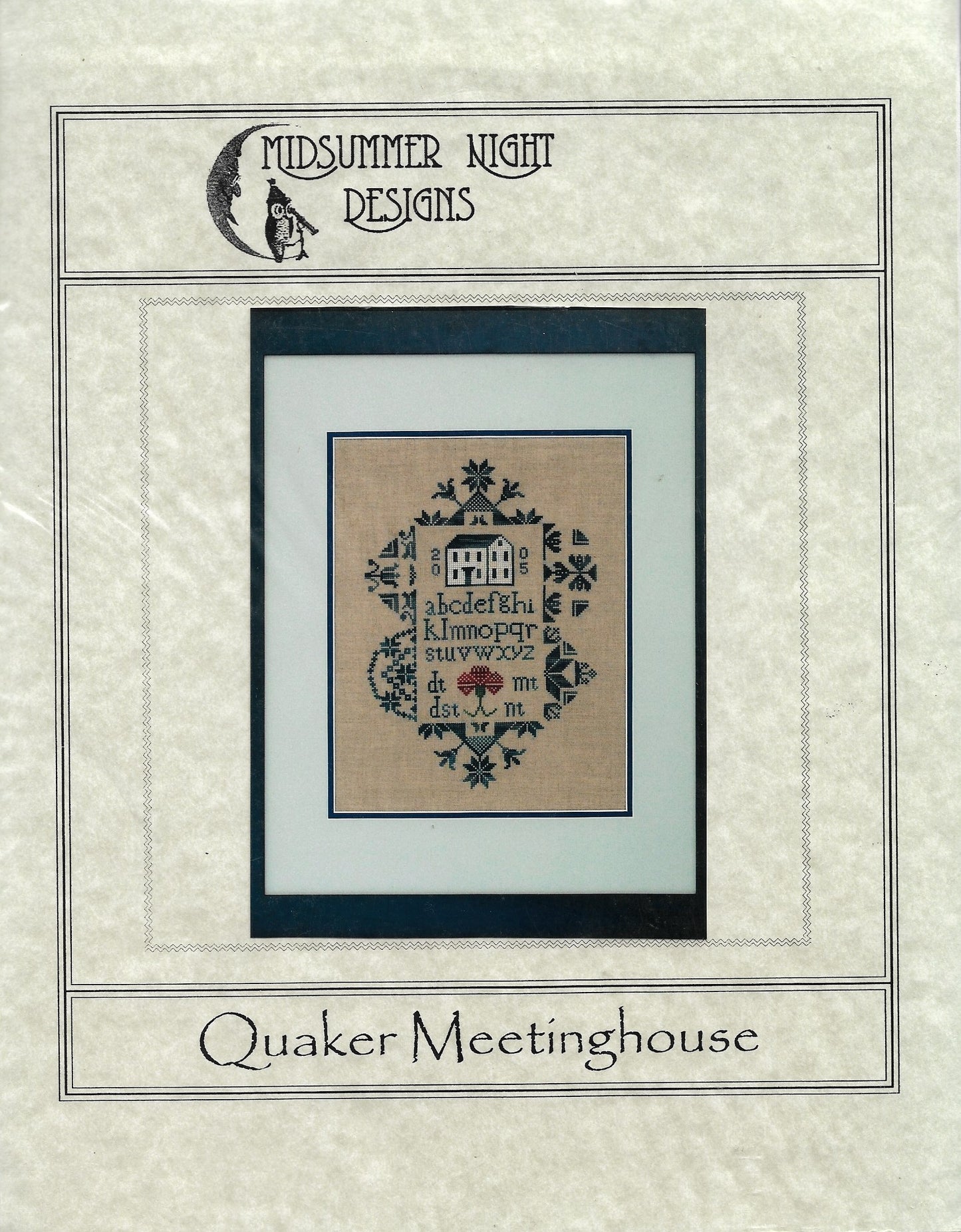 Midsummer Night Designs Quaker Meetinghouse cross stitch pattern