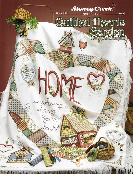 Stoney Creek Quilted Hearts Garden Afghan BK527 cross stitch pattern