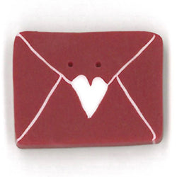 Just Another Button Company Love Letter, RW1000 clay 2-hole button