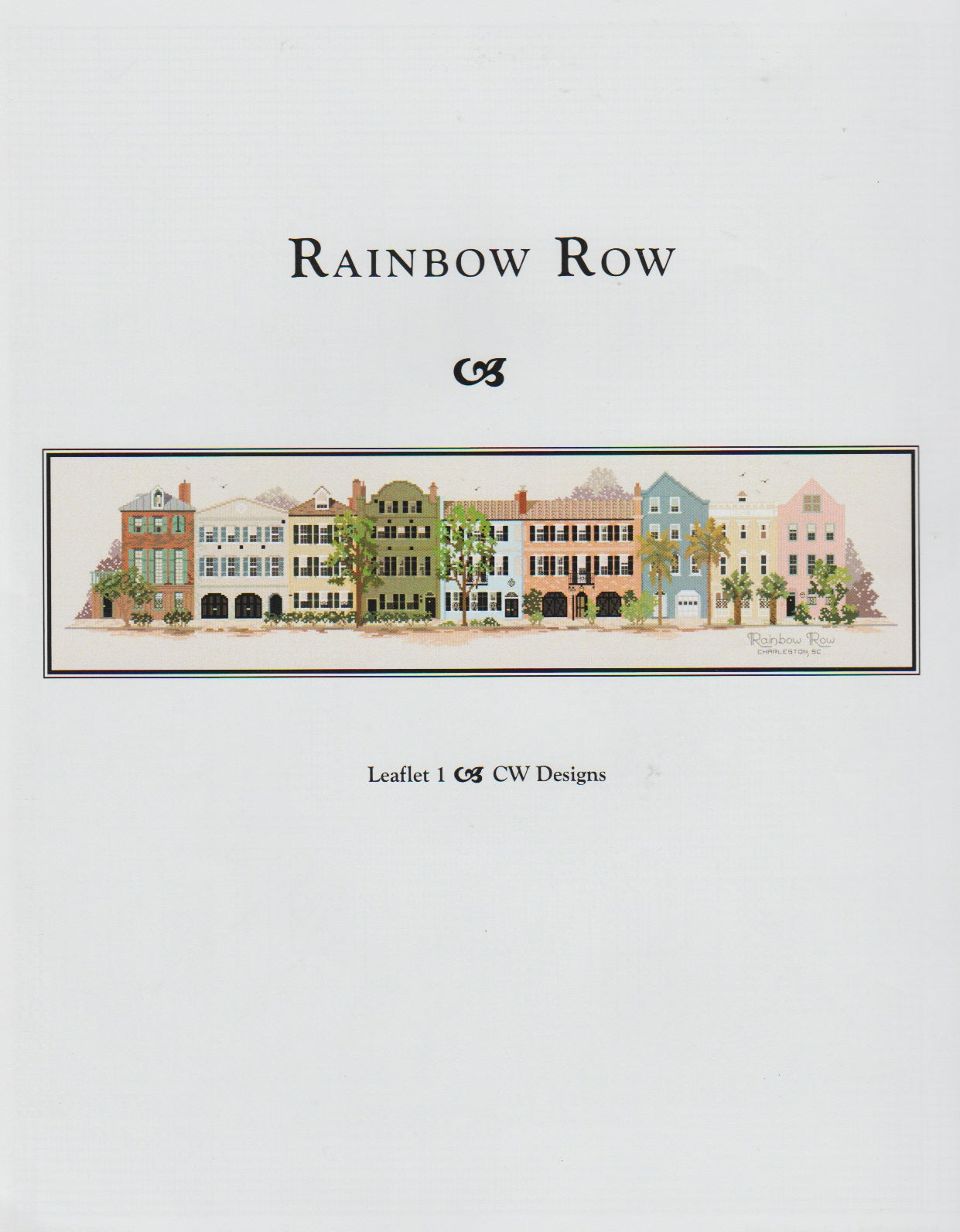 CW Designs Rainbow Row cross stitch pattern