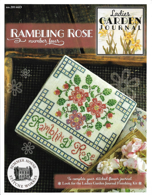 Summer House Stitche Works Rambling Rose 4 Ladies garden Journal cross stitch pattern
