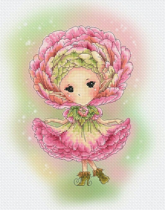 Lena Lawson Ranunculus Sprite cross stitch pattern