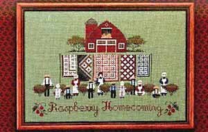 Told In A garden Raspberry Homecoming Amish cross stitch pattern