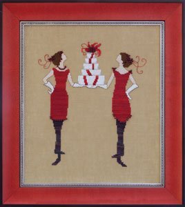 Nora Corbett Red Gifts NC172 christmas cross stitch pattern