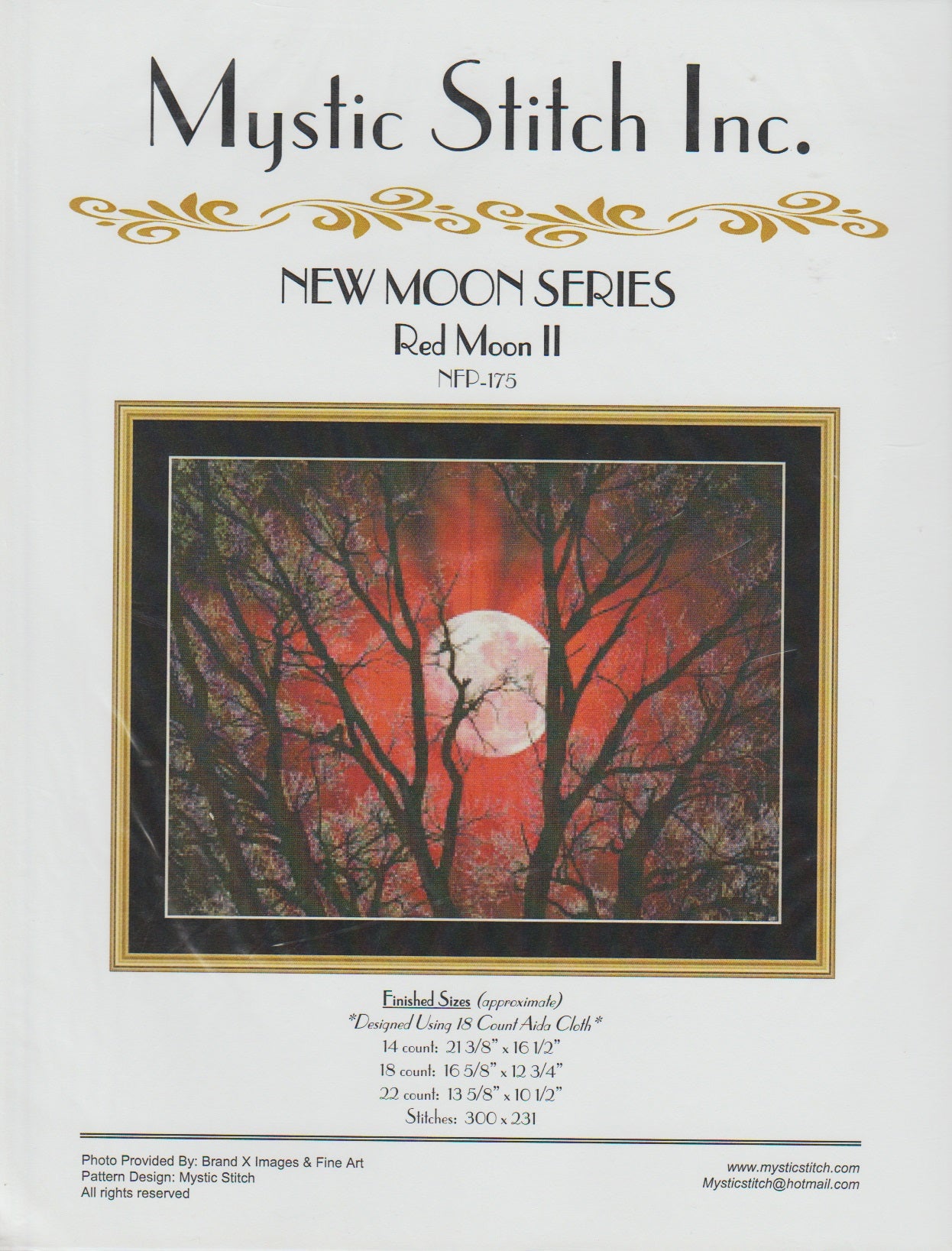 Mystic Stitch Red Moon II NFP-175 cross stitch pattern