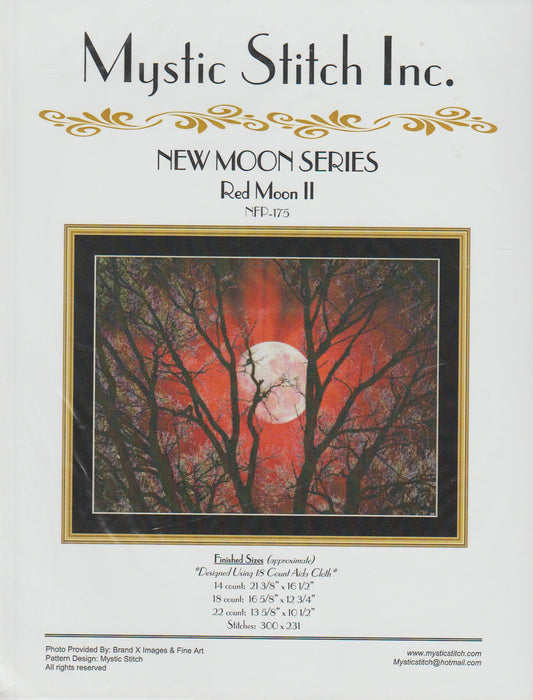 Mystic Stitch Red Moon II NFP-175 cross stitch pattern