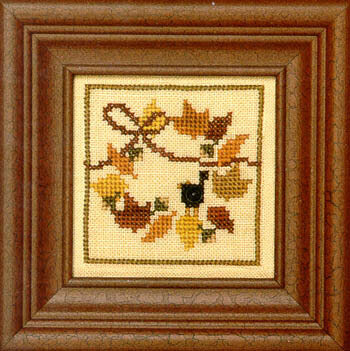 Bent Creek Red Thread - Wreath cross stitch pattern