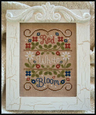 Country Cottage Needleworks Red White and Bloom patriotic cross stitch pattern