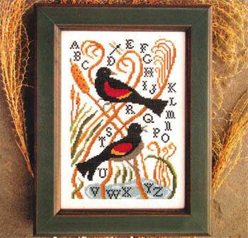 Carriage House Samplings Red Winged Blackbirds cross stitch pattern