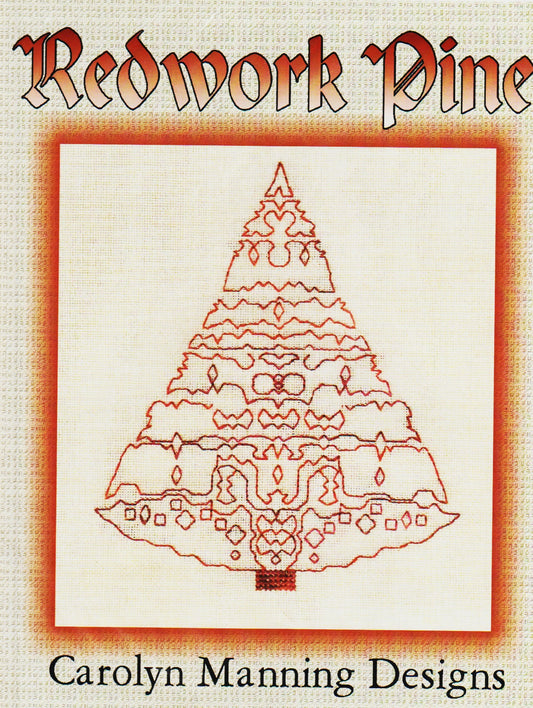 Carolyn Designs Redwork Pine cross stitch pattern