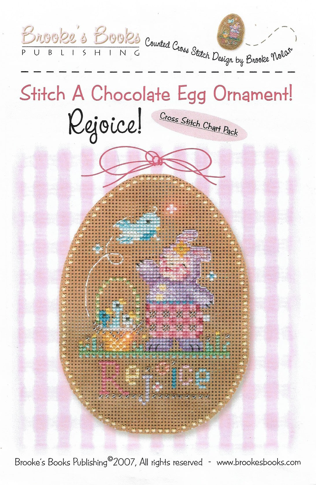 Brooke's Books Rejoice! Chocolate Easter Egg cross stitch pattern